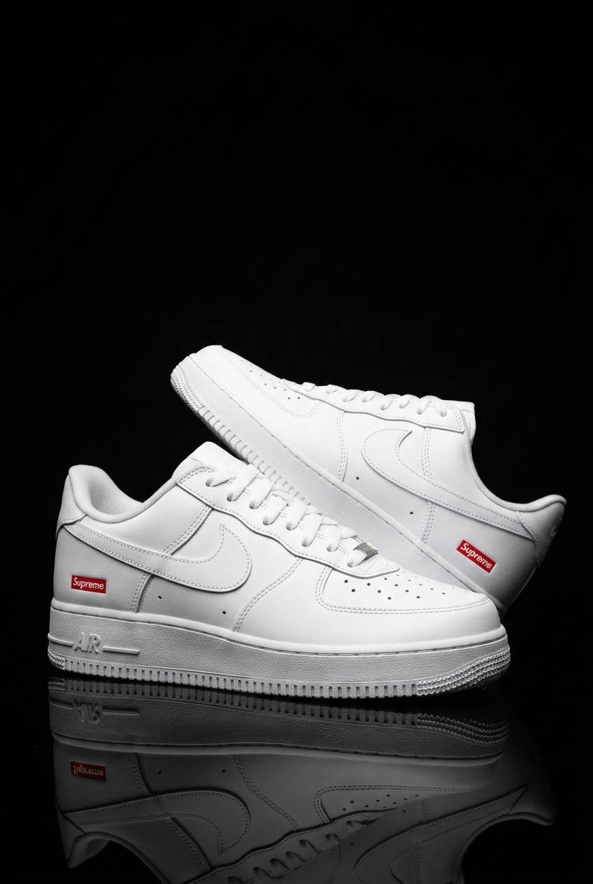 Supreme x Nike Air Force 1 Low 'Box Logo - White'