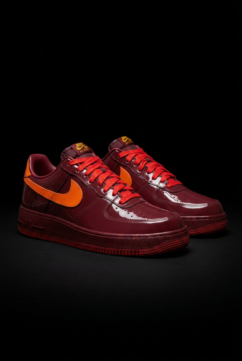 Nike Air Force 1 Low 'Patent Leather Dark Team Red'