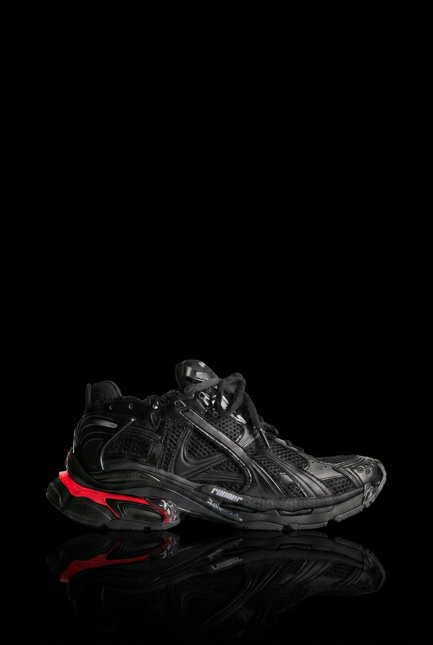 Men's Runner Led Sneaker in Black