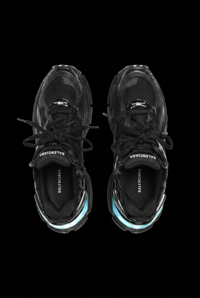 Men's Runner Led Sneaker in Black