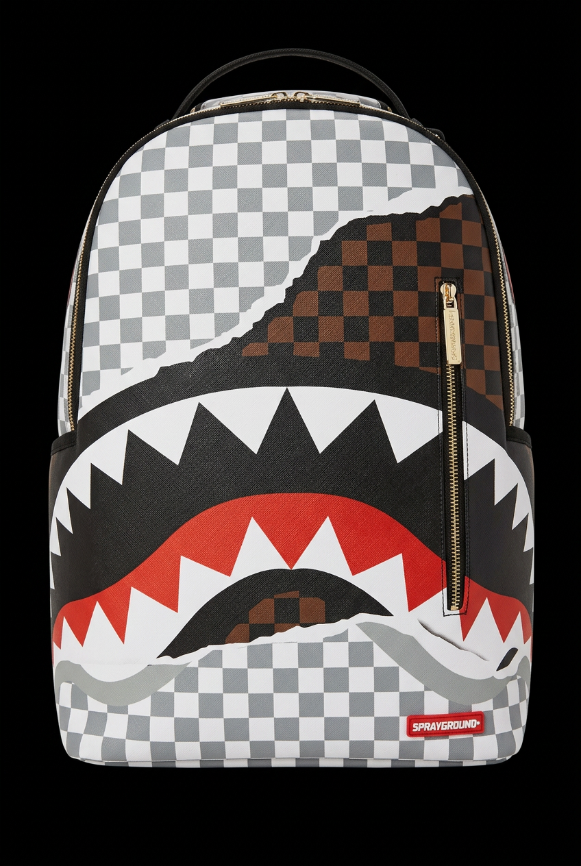 Sprayground Sharks In Paris Brwon and gray