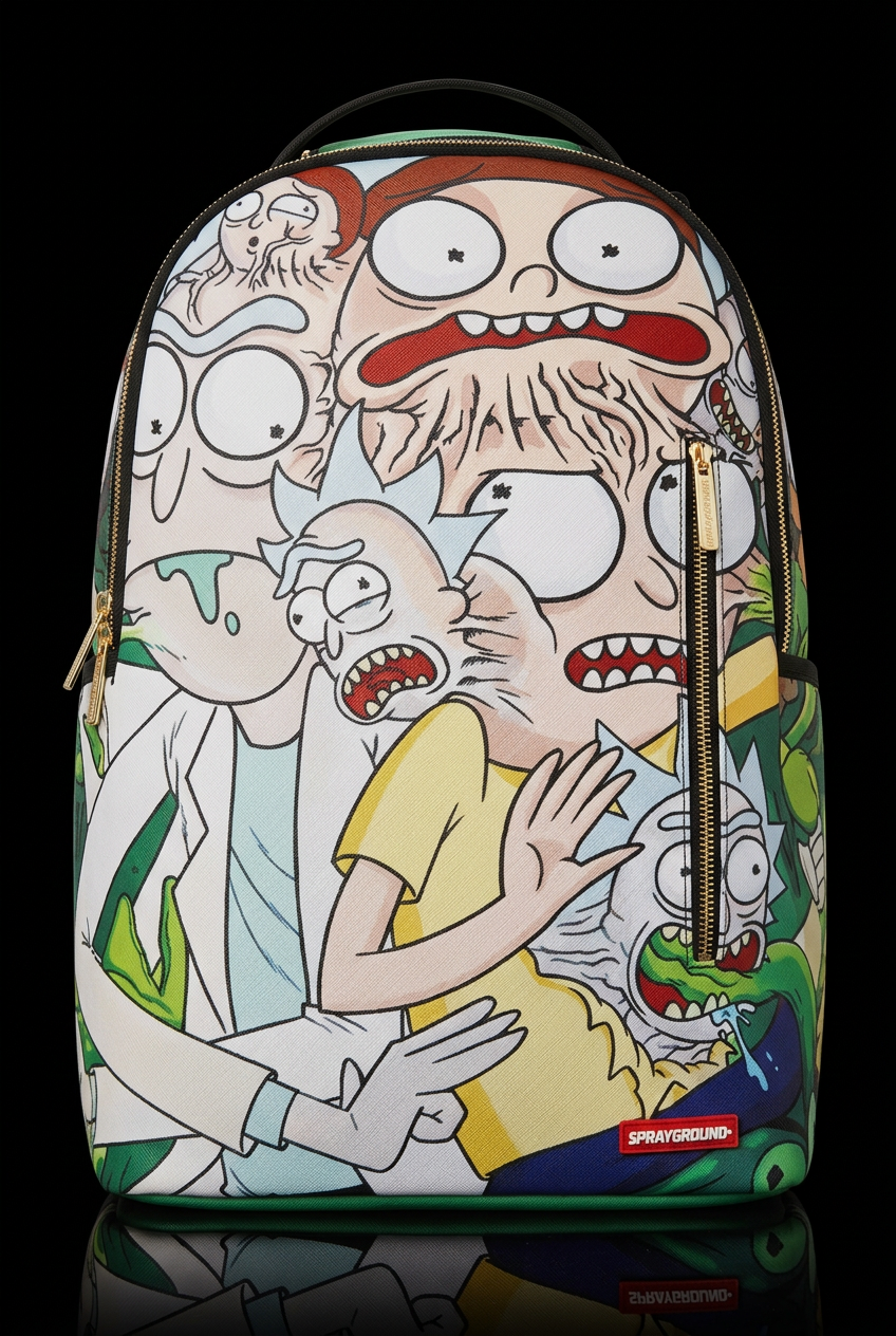 This is a Sprayground Rick and Morty "Fusion"