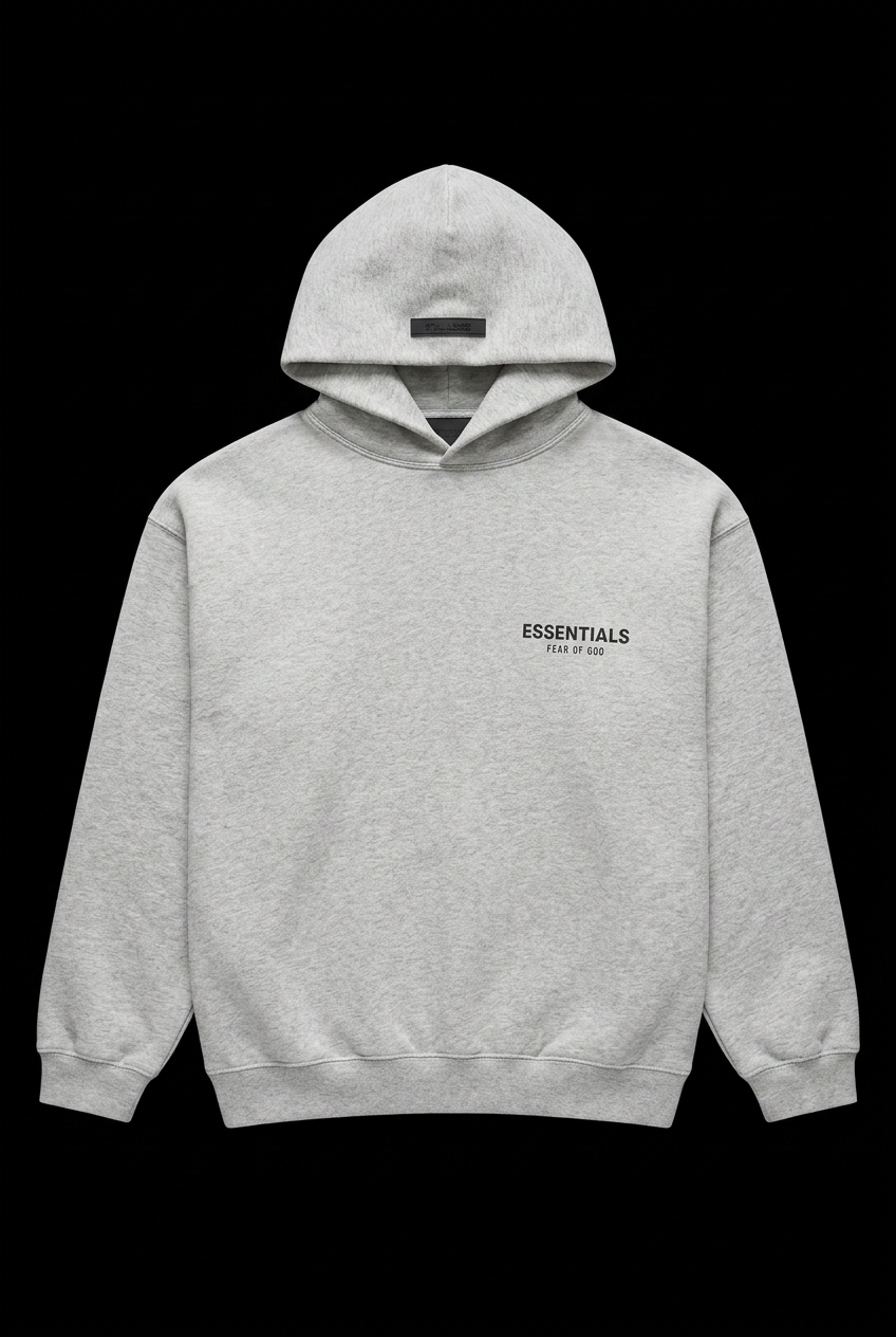 Fear of God Essentials Fleece Hoodie Light Heather Gray