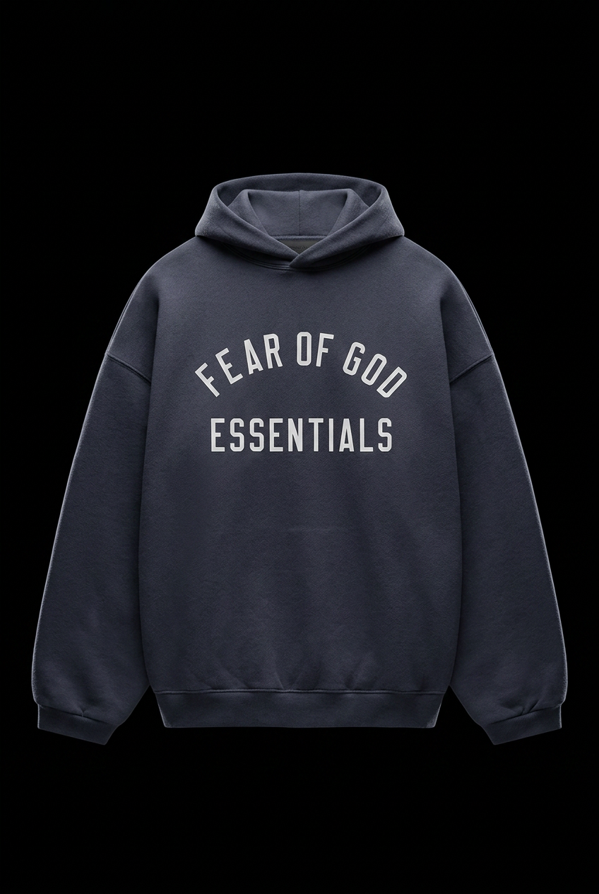 Fear of God Essentials Fleece Hoodie Marine
