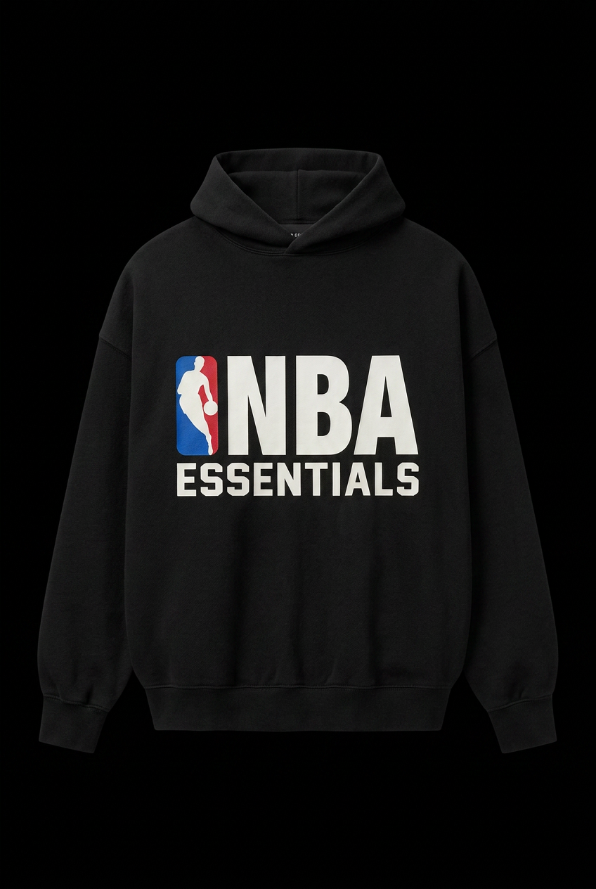 Fear of God Essentials NBA Sport Hoodie Vintage Black