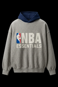 Fear of God Essentials NBA Sport Hoodie Concrete Heather/Estate Blue