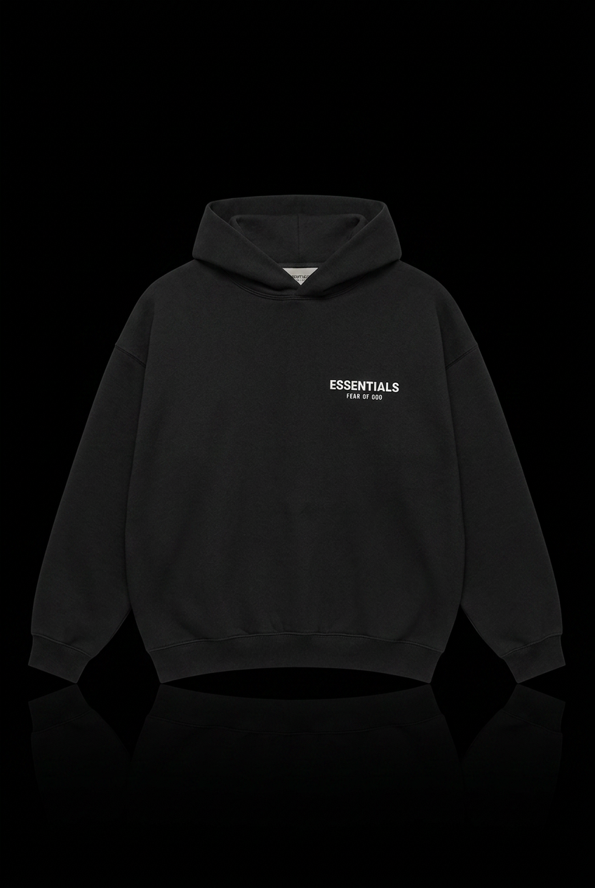 Fear of God Essentials Fleece Hoodie Black