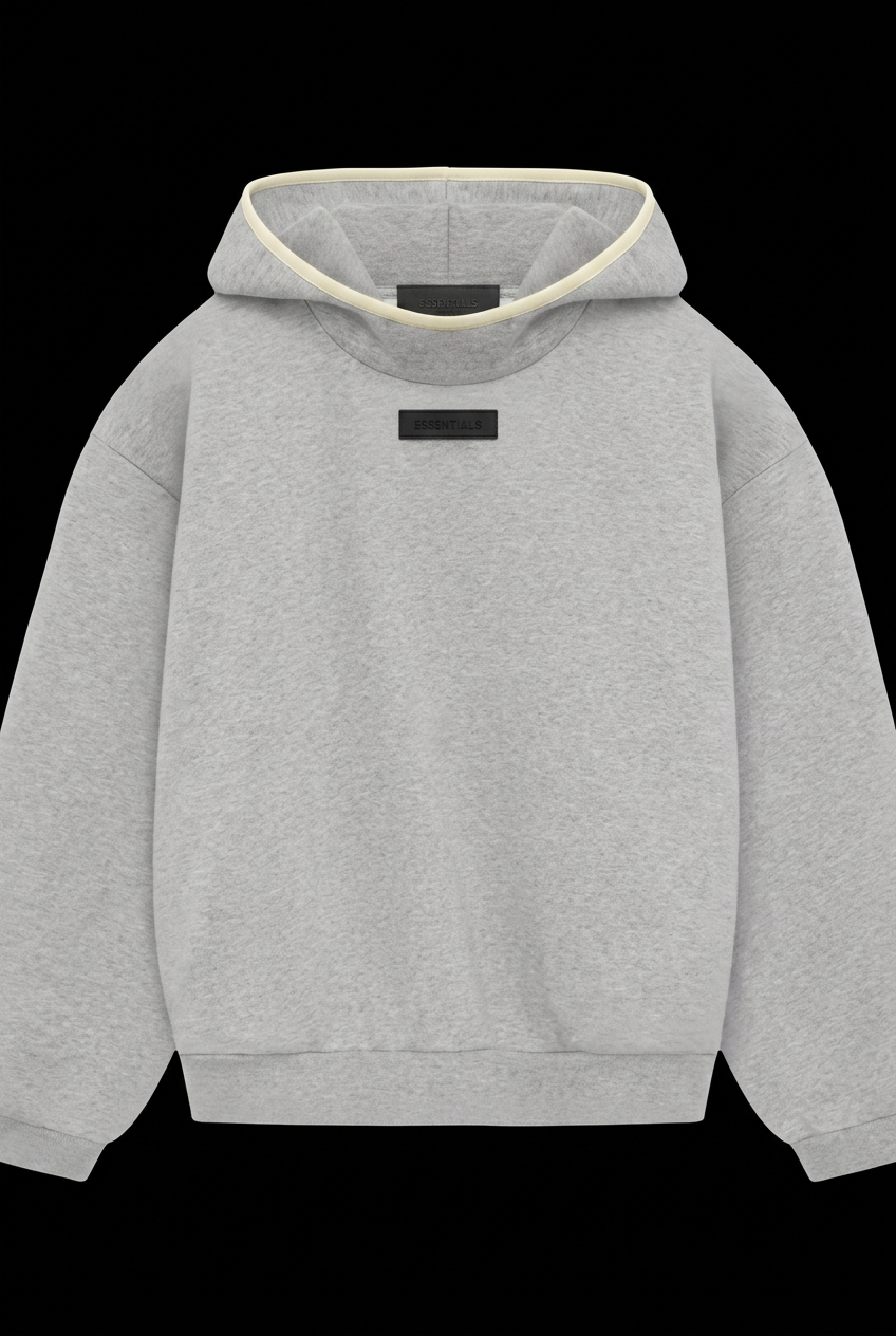 Fear of God Essentials Hoodie Light Heather Grey/Garden Yellow