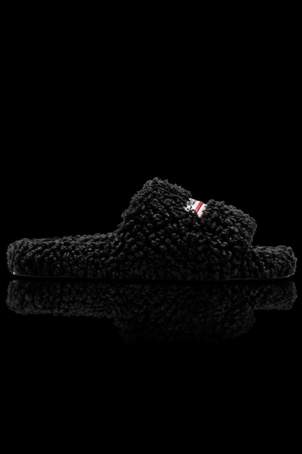 Balenciaga slides furry black