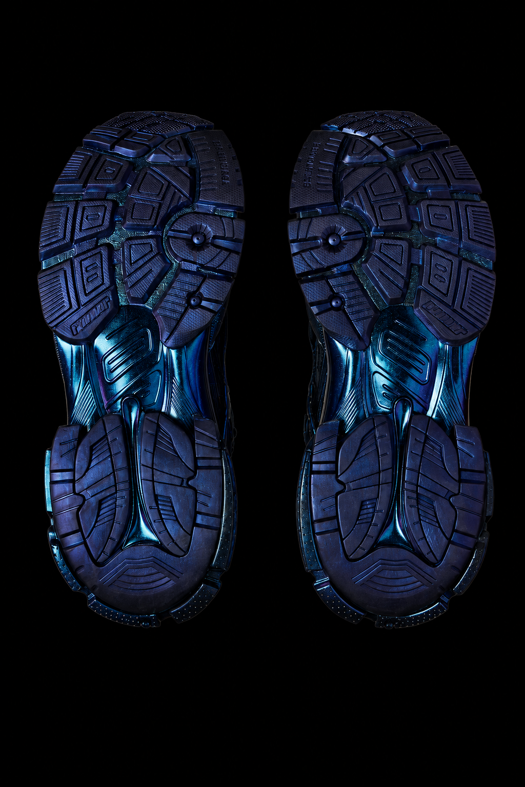 Balenciaga Men's Runner Iridescent Sneaker in Blue