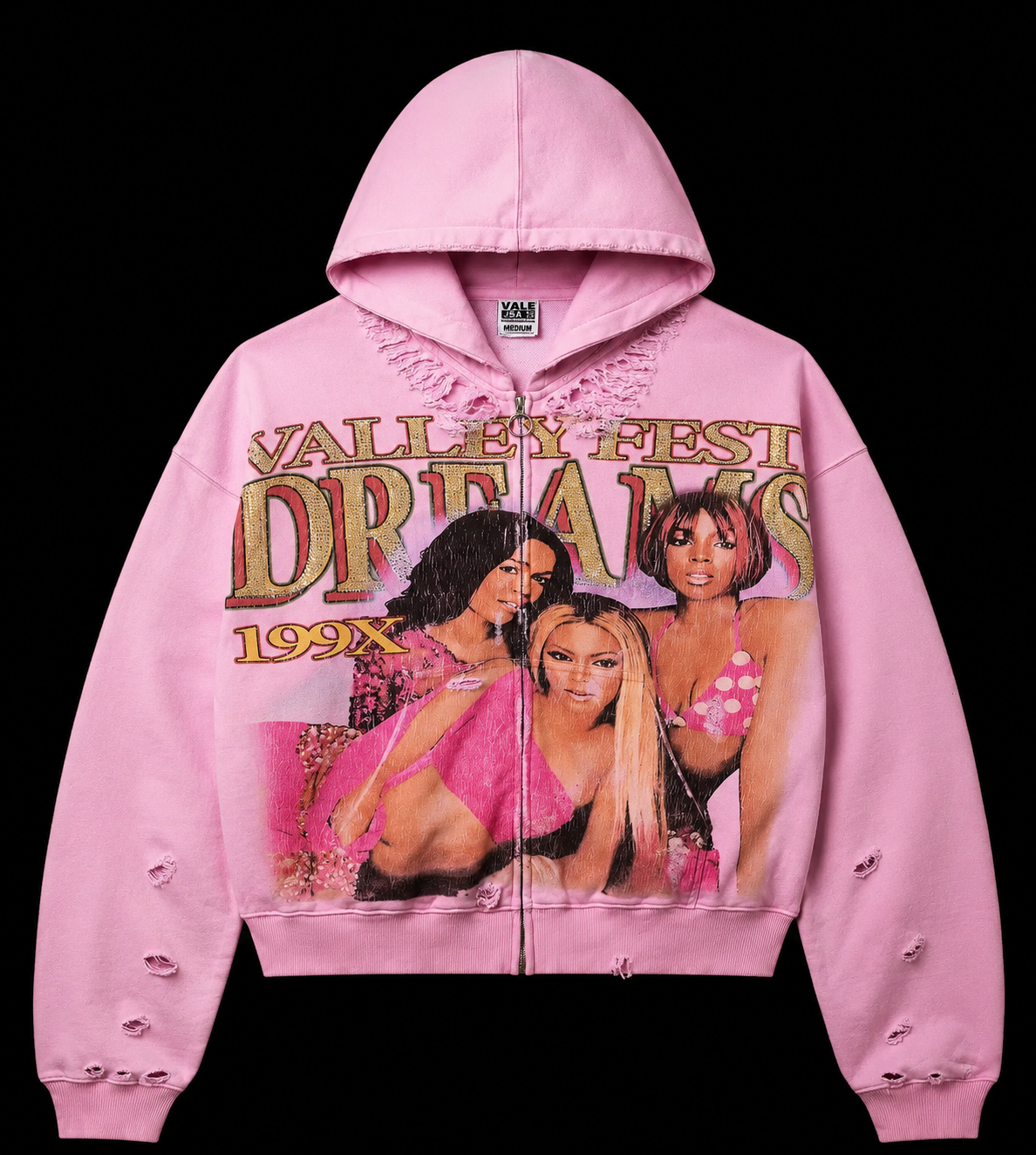 Vale Forever Dreams Zip Up Hoodie 'Pink'