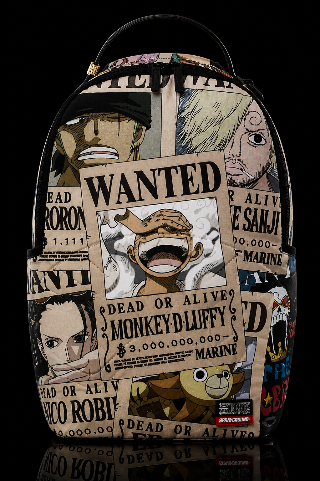 Sprayground One Piece Wanted Shark Posters Backpack