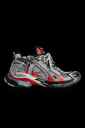 Balenciaga Men's Runner Gradient Sneaker in Grey/red/black