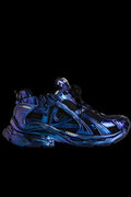 Balenciaga Men's Runner Iridescent Sneaker in Blue