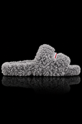 Balenciaga Furry Slides Grey