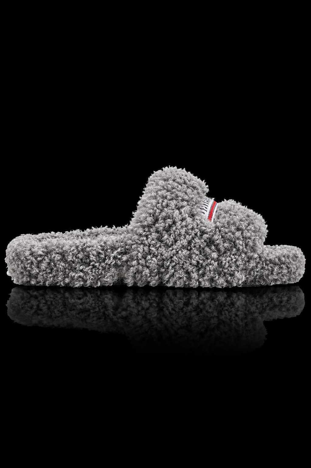 Balenciaga Furry Slides Grey