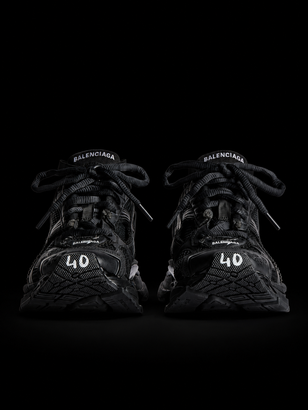 Balenciaga Men's Runner Sneaker in Black