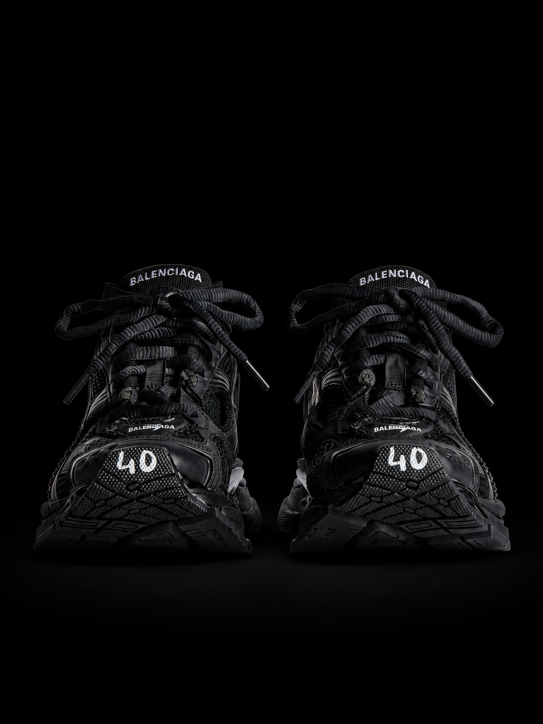 Balenciaga Men's Runner Sneaker in Black