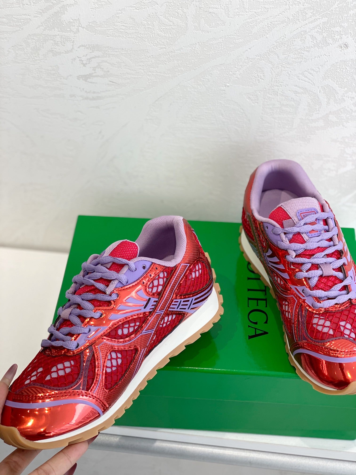 Red/Purple Bottega Venetas