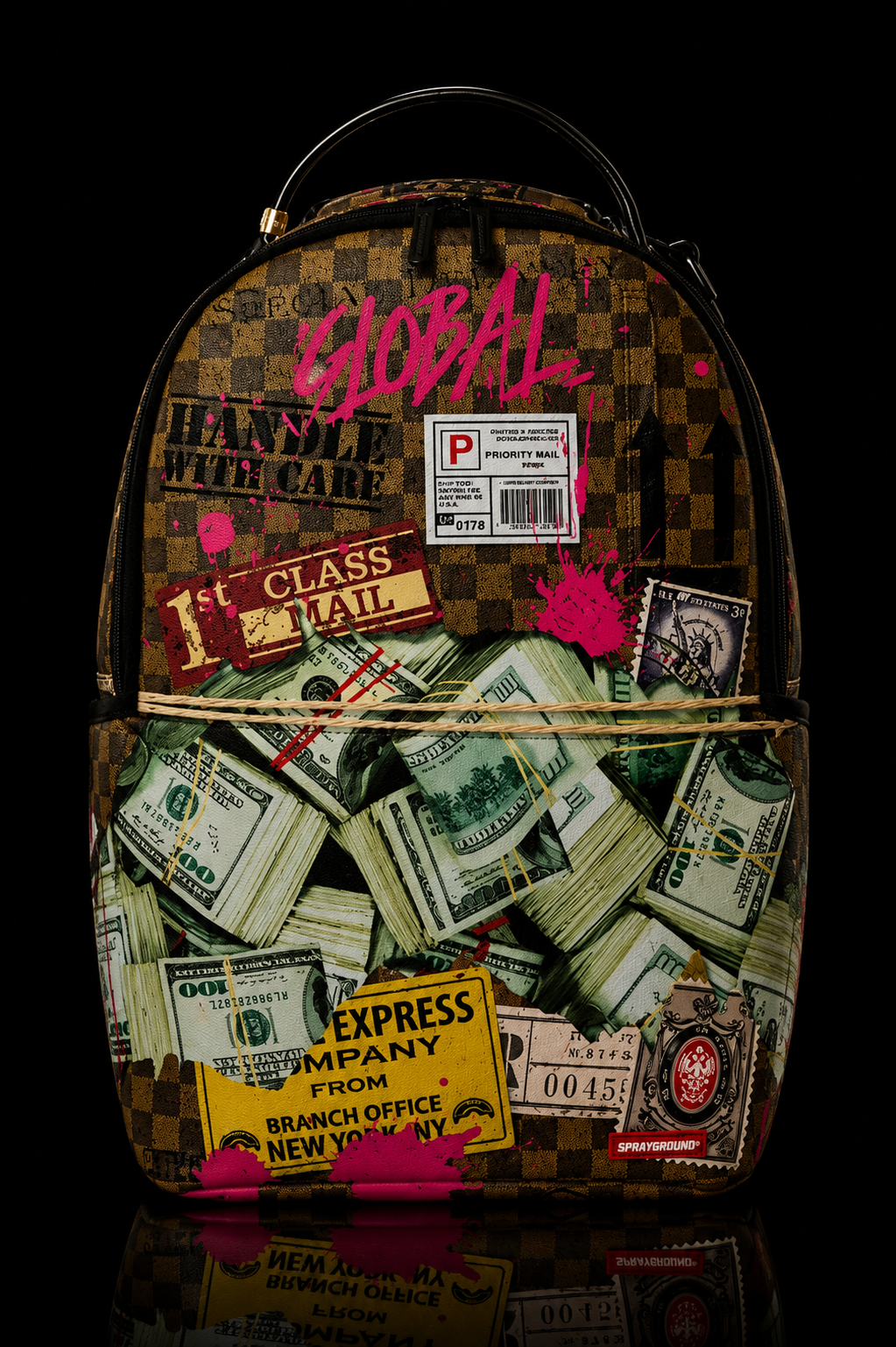 Sprayground Torn Packaging DLXSV Backpack 'Brown'