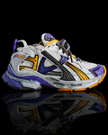 Men's Runner Sneaker in Purple/orange/grey