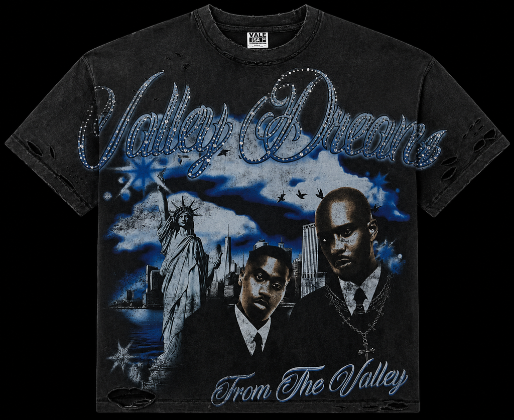 Vale Forever Godfather Black Bling Tee 'Black/Blue/Jeweled'