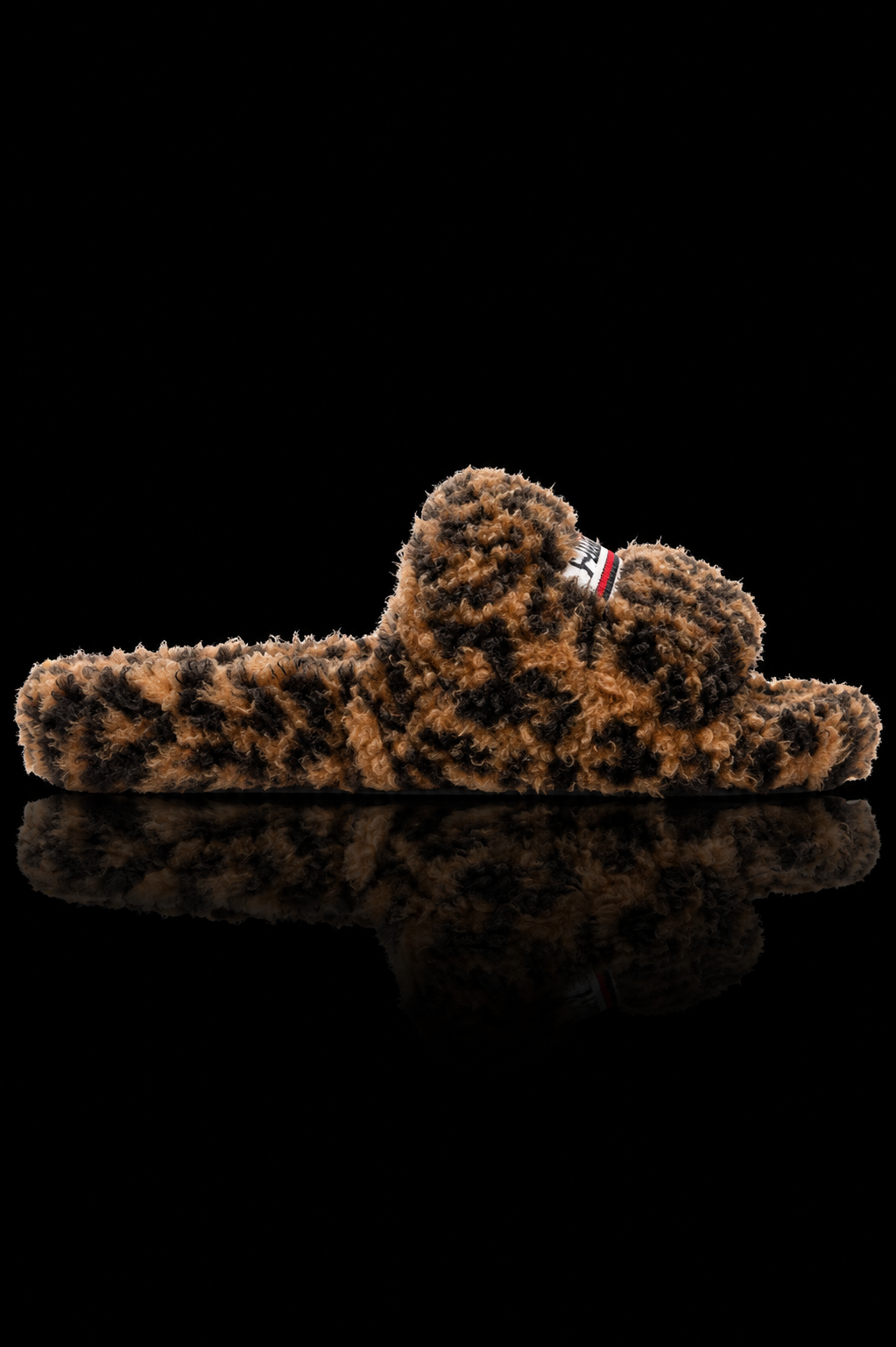 Balenciaga Leopard Print Faux Fur Slides
