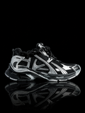 Balenciaga Men's Runner Sneaker in Black/silver