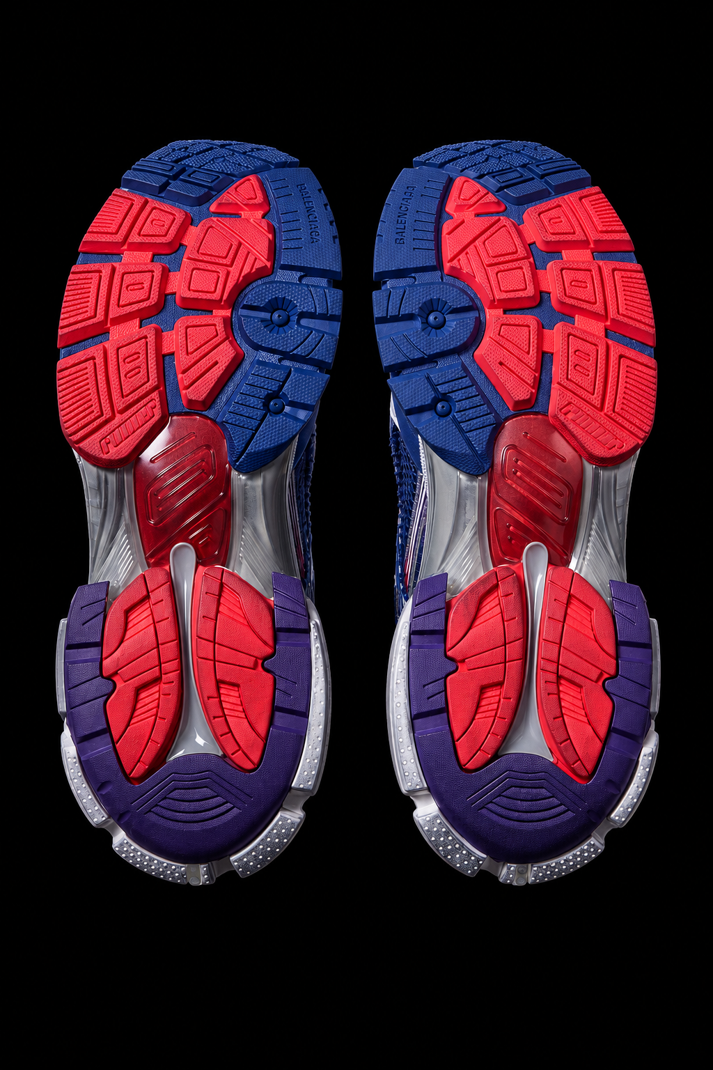 Balenciaga Men's Runner Gradient Sneaker in Navy/red/grey