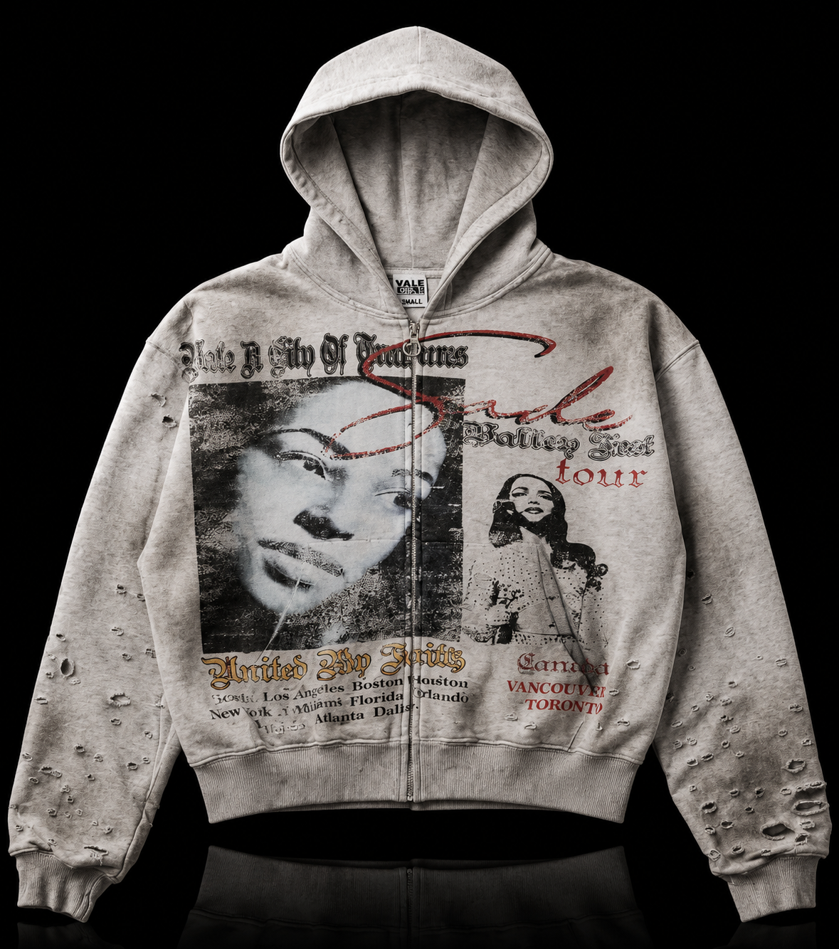 Vale Forever Valley Fest Zip Up Hoodie 'Grey'